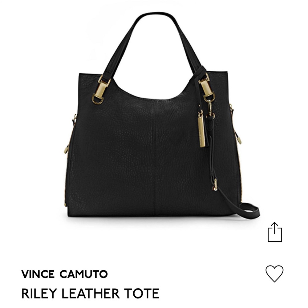 VINCE CAMUTO RILEY LEATHER TOTE VC-RILEY-TO BLACK